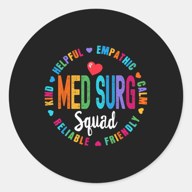 Sticker Rond Équipe infirmière de l'équipe de l'équipe de surg  (Devant)
