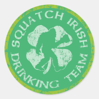 Sticker Rond Équipe irlandaise de boisson de la St Patrick's Da
