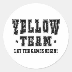Sticker Rond Équipe Jaune Jour D'Esprit Esprit Escadron Laisser