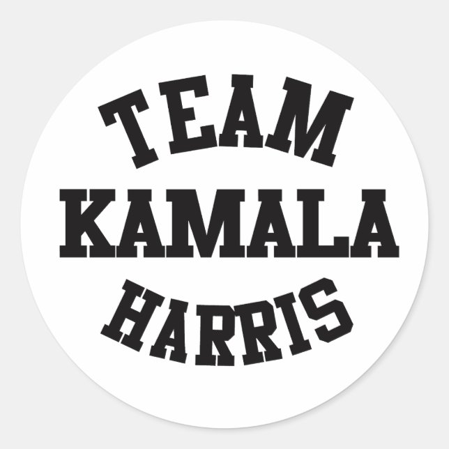 Sticker Rond Équipe Kamala Harris (Devant)