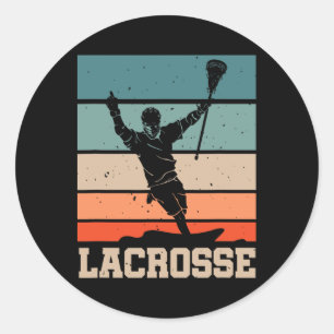 Sticker Rond Équipe Lacrosse Lacrosse Lacrosse Lacrosse Lacross