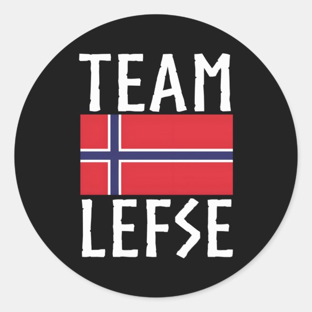 Sticker Rond Équipe Lefse Norwegian Lefse Lefse (Devant)