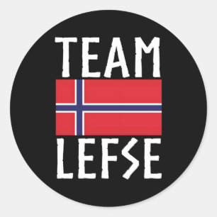 Sticker Rond Équipe Lefse Norwegian Lefse Lefse
