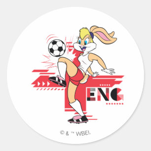 Sticker Rond Équipe Lola Bunny Angleterre Graphique de football
