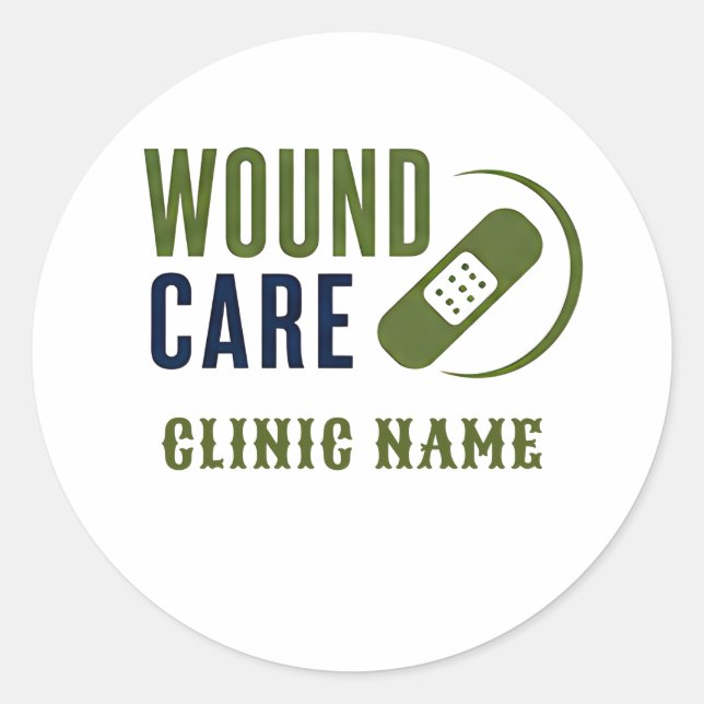 Sticker Rond Équipe médicale de soins des plaies (Devant)