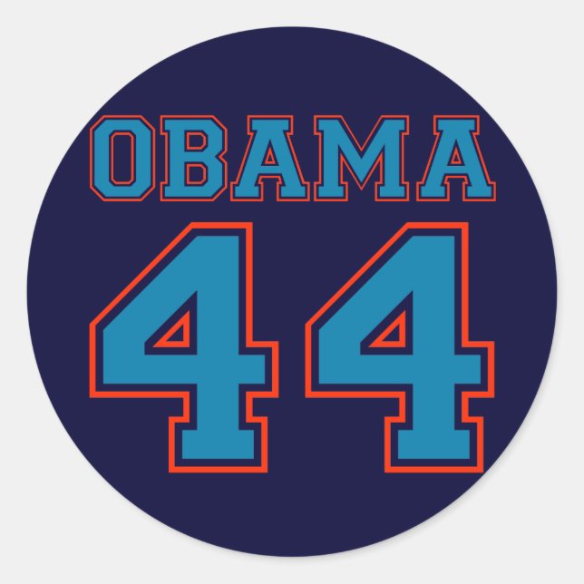 Sticker Rond équipe obama (Devant)