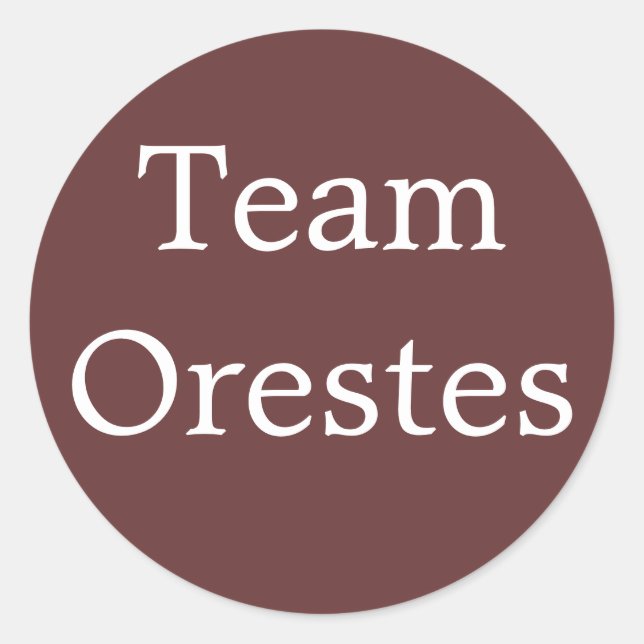 Sticker Rond Équipe Oreste - héros grec (Devant)