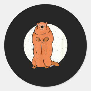 Sticker Rond Équipe Pas d'ombre Équipage Groundhog Pleine Lune 