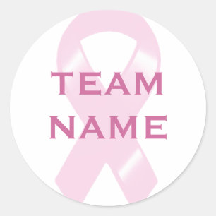 Sticker Rond Équipe personnalisée KRW Pink Ribbon Walk