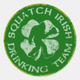 Sticker Rond Équipe potable irlandaise de Squatch