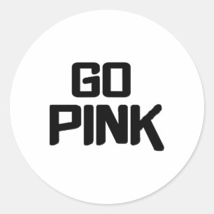 Sticker Rond Équipe Rose Esprit Équipement Couleur Guerre Gagne