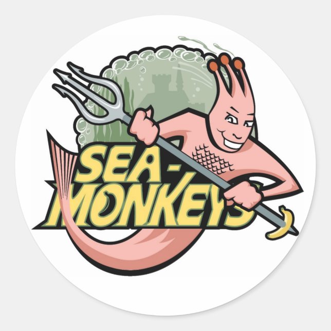 Sticker Rond Equipe Sea-Monkeys (Devant)