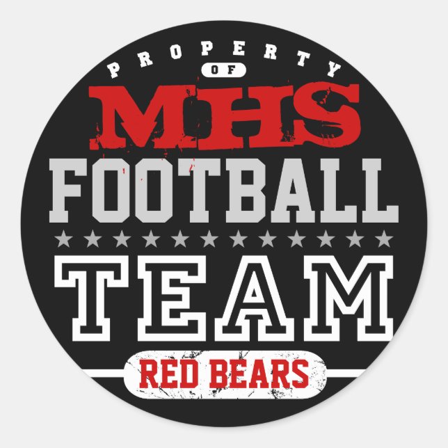 Sticker Rond Équipe sportive scolaire (Devant)