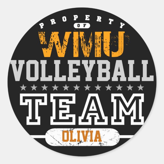 Sticker Rond Équipe sportive scolaire (Devant)