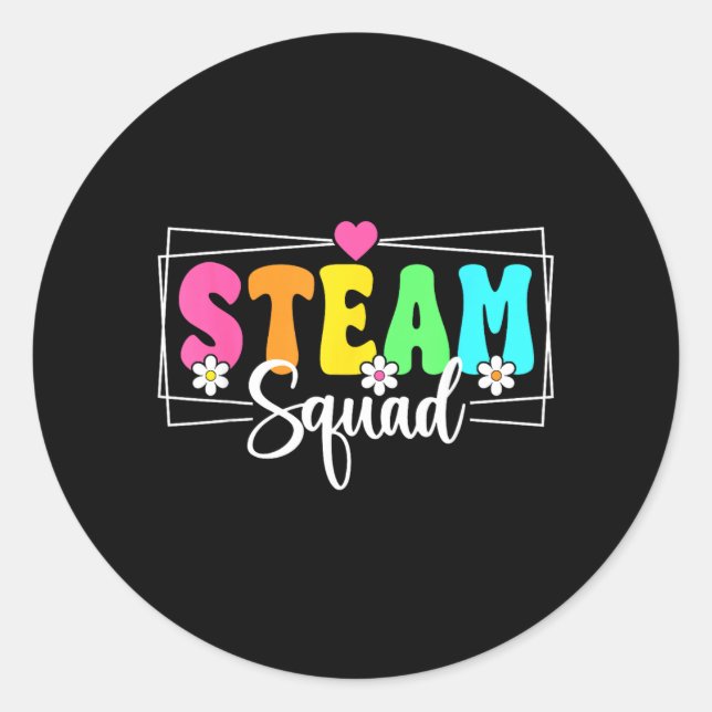 Sticker Rond Équipe Steam de retour à l'école Professeur d'étud (Devant)