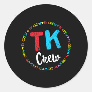 Sticker Rond Équipe Transitoire D'Enfants De L'École Équipe Tk