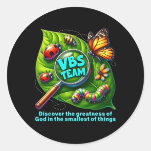 Sticker Rond Équipe Vbs 2025 Aventure des insectes les plus pet