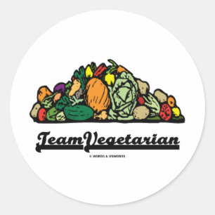 Sticker Rond Équipe végétarienne (Attitude végétarienne / Espri