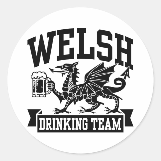 Sticker Rond Équipe Welsh (Devant)