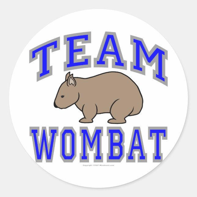 Sticker Rond Équipe Wombat II (Devant)
