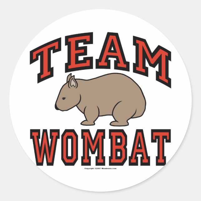 Sticker Rond Équipe Wombat III