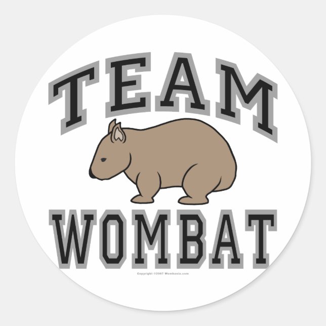 Sticker Rond Équipe Wombat V (Devant)