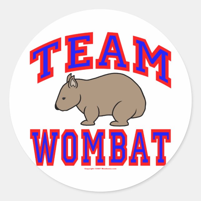 Sticker Rond Équipe Wombat VI (Devant)