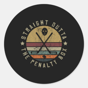 Sticker Rond Équipement de gardien de but de joueur de hockey s