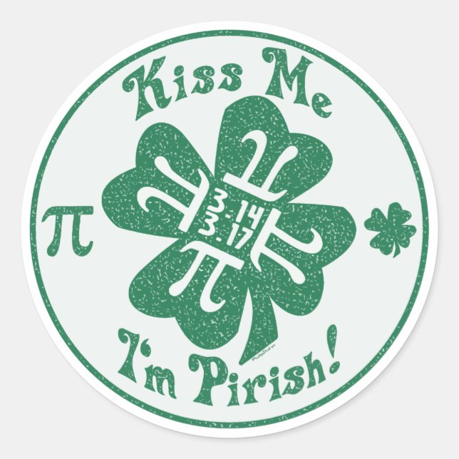 Sticker Rond Équipement Pi-Rish Party (Devant)