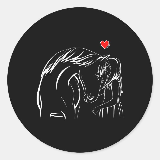 Sticker Rond Équitation (Devant)