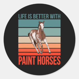 Sticker Rond Équitation Équitation Cheval Équitation Vie Est Mi