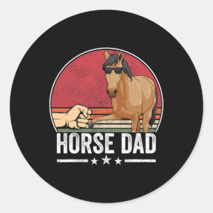 Sticker Rond Équitation Propriétaire de l'équitation tenue Eque
