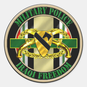 Sticker Rond ęr Police militaire OIF de Division de cavalerie