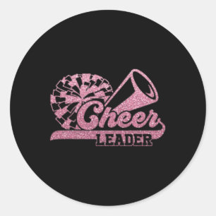 Sticker Rond ère de meneuse de claque jeunesse meneuse de claqu