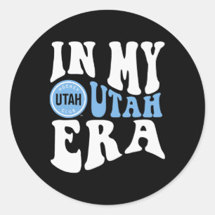 Sticker Rond Ère du Utah Hockey Club Dark Heather Officiellemen