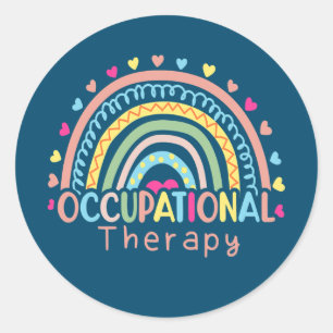 Sticker Rond Ergothérapie Rainbow OT Therapist Inspire
