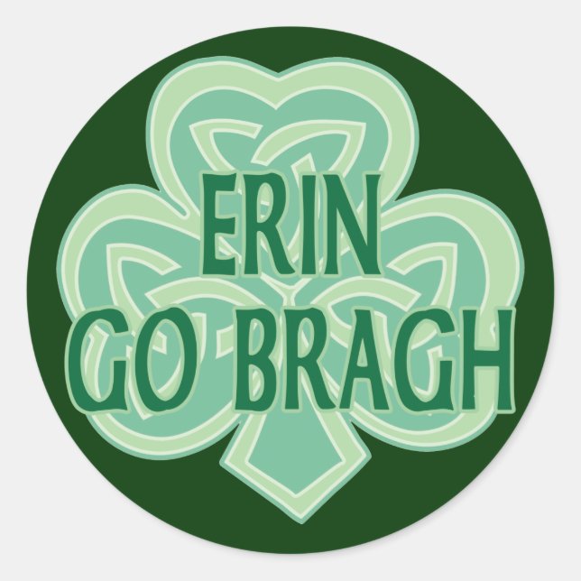 Sticker Rond Erin Go Bragh (Devant)