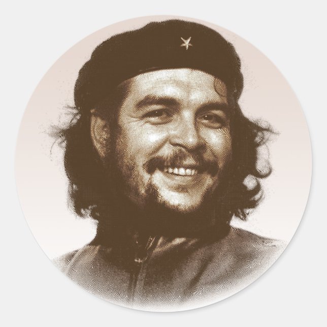 Sticker Rond Ernesto Che Guevara Smile (Devant)