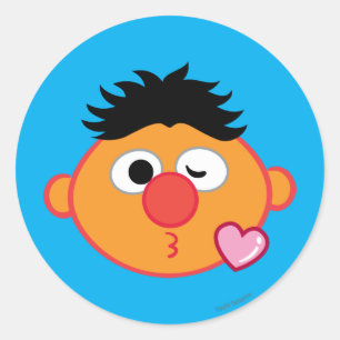 Sticker Rond Ernie Face lance un baiser