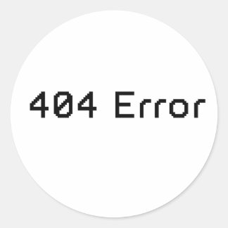 Sticker Rond Erreur 404