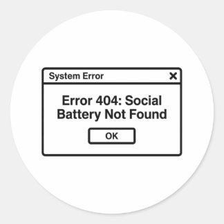 Sticker Rond Erreur 404 : Motivation