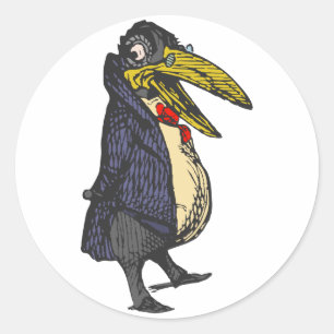 Sticker Rond érudit rabe academic raven