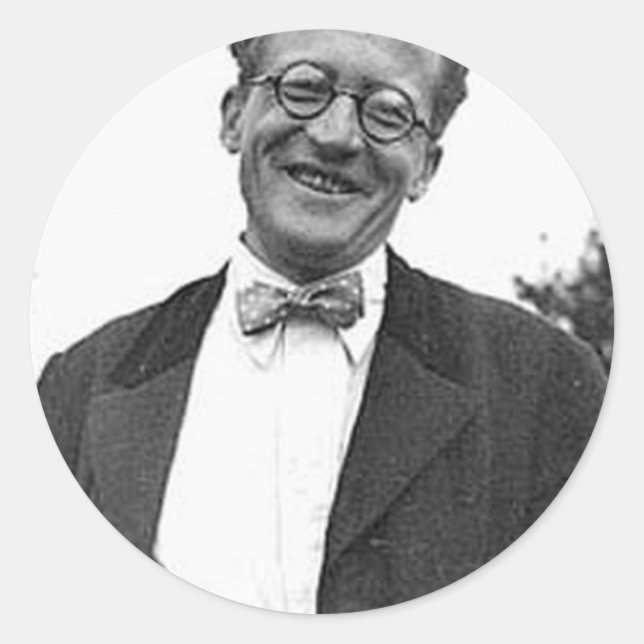 Sticker Rond erwin schrodinger (Devant)