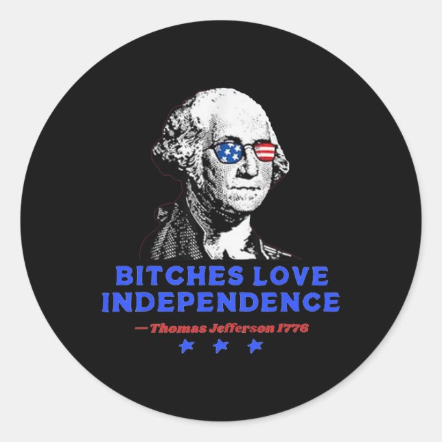 Sticker Rond Es Love Independence Funny Fondateurs 4ème de (Devant)