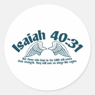 Sticker Rond Ésaïe 40:31