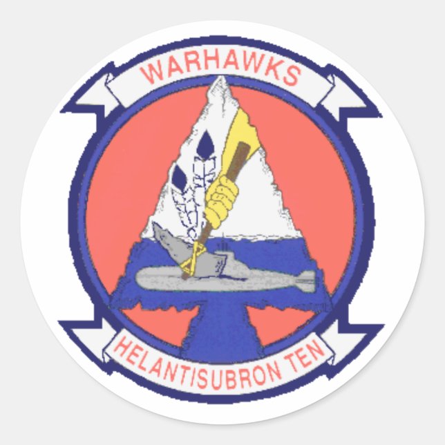 Sticker Rond Escadron anti-sous-marin d'hélicoptère TEN (Devant)