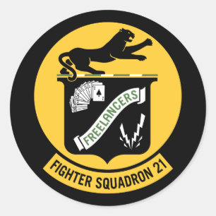 Sticker Rond Escadron de chasseurs Vingt et un VF-21