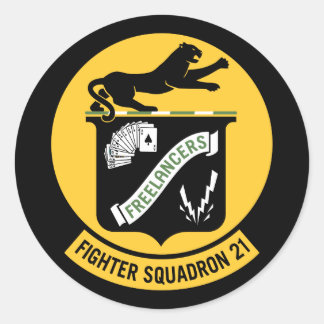 Sticker Rond Escadron de chasseurs Vingt et un VF-21