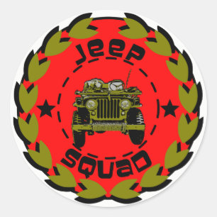 Sticker Rond Escadron de Jeep