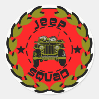 Sticker Rond Escadron de Jeep